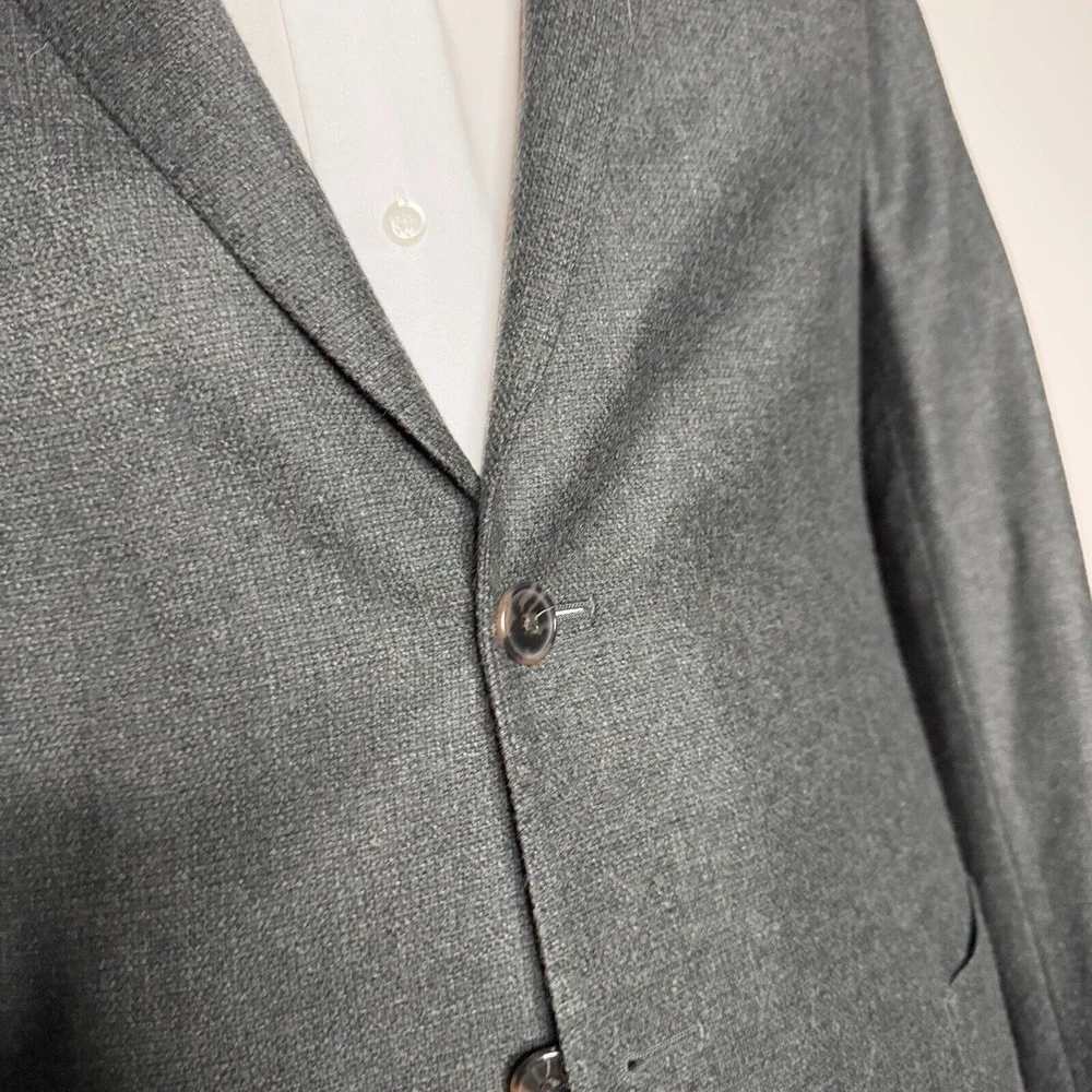 Jos A Bank Blazer Sport‎ Coat 44L Mens Solid Green Wool